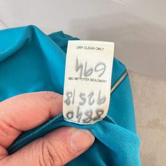 Rebecca Taylor NWT ponte jersey sleeveless fit & flare turquoise dress size 4 - Picture 12 of 13